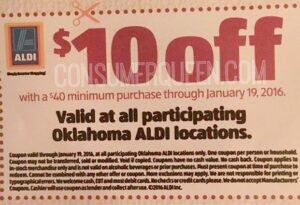 $10 off $40 Aldi Purchase Coupon Coming In Participating Oklahoma Ads ...