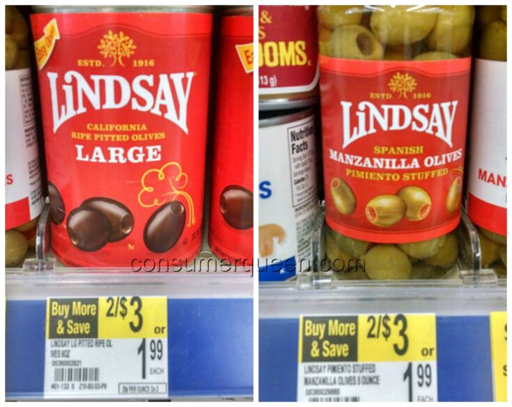 Lindsay Olives 37¢ at Walgreens - Consumer Queen
