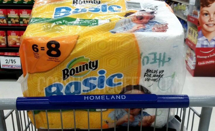 Bounty Basic Giant 6-Pk. Rolls Only $2.49 at Homeland
