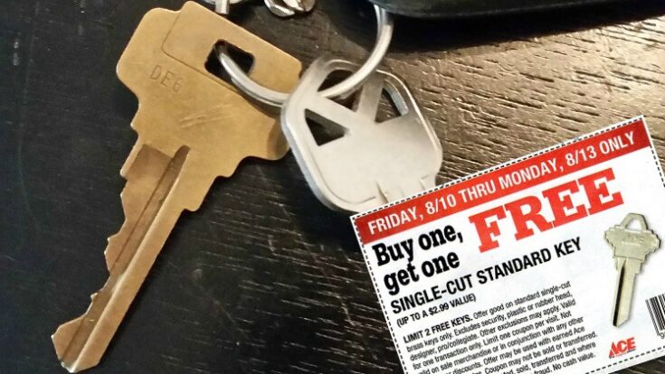 Ace Hardware: BOGO Free Single Cut Standard Key With Coupon!