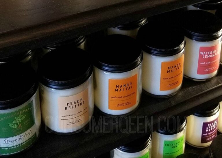 single wick candles at bath & body works