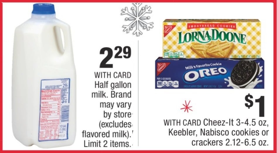 cookies & Milk for santa at CVS