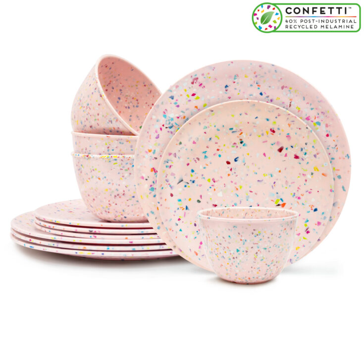 Image for confetti multicolored dinner plate salad plate and bowl set B08BZDWSLP