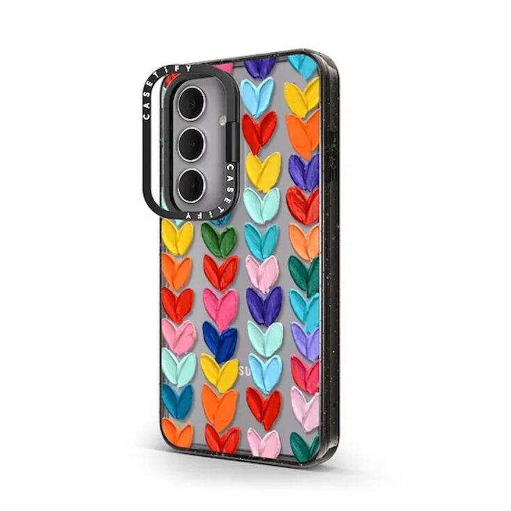 Image for Clear Polka Daub Hearts - Casetify