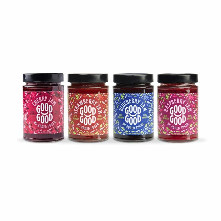Image for GOOD GOOD No Added Sugar Fruit Jam Variety Pack of 4