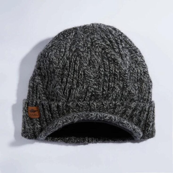 Image for Coal The Yukon Cable Knit Wool Brim Beanie