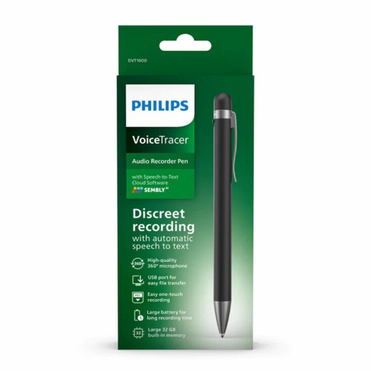 Image for VoiceTracer Audio Recorder Pen DVT1600 | Philips