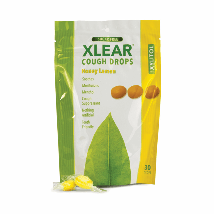 Image for Sugar Free Cough Drops, Natural Honey Lemon, 30 count - Xlear