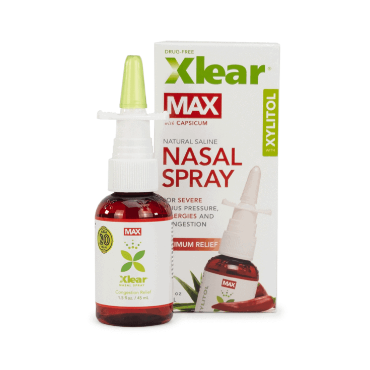 Image for MAX Saline Nasal Spray with Capsicum, 1.5 fl oz Metered Dose - Xlear 