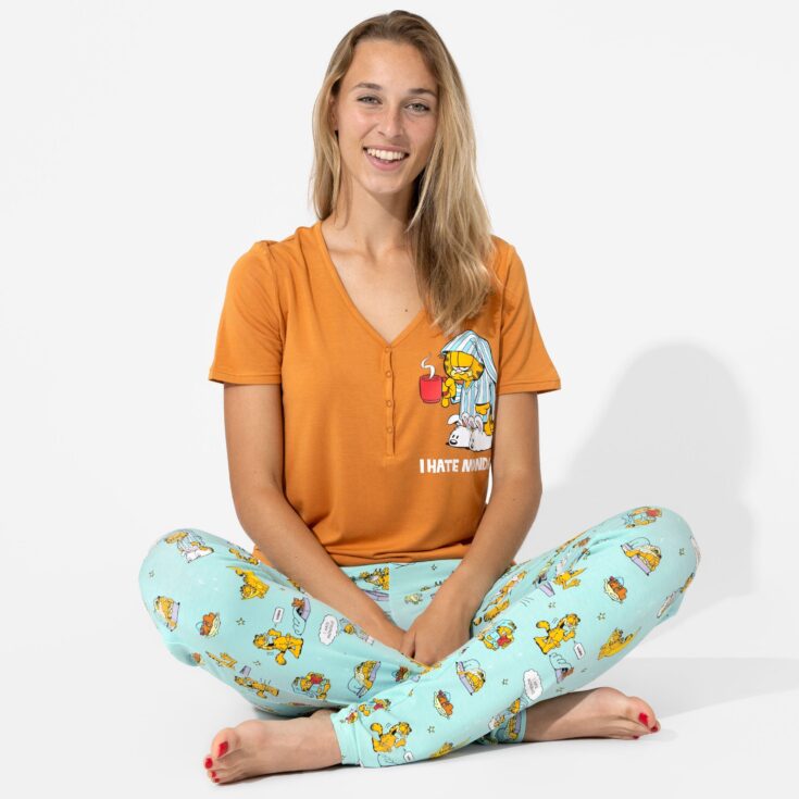 Image for Bellabu Bear Garfield: Lazy Mondays Bamboo Women's Pajama Set