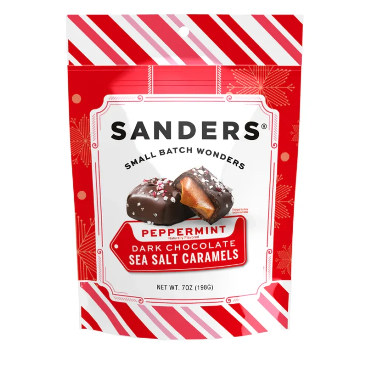 Image for Dark Chocolate Peppermint Caramel with Candy Cane Sea Salt- Sanders