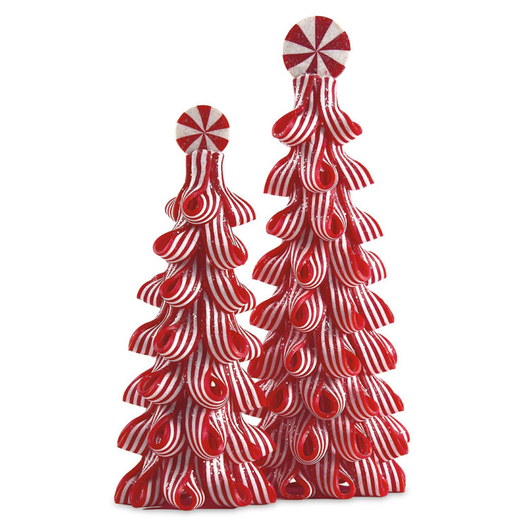 Image for Peppermint Ribbon Candy Trees Lillian Vernon