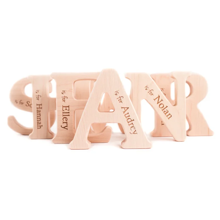 Image for Smiling Tree's- Letter Wood Teethers
