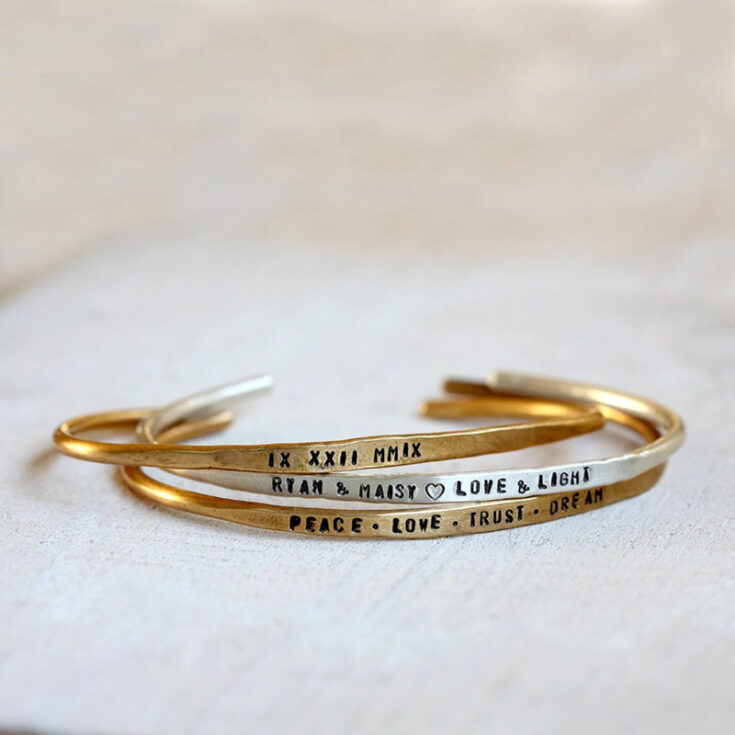 Personalized cuff bracelets
