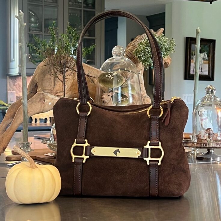 Image for Stable Satchel in Suede-Rebecca Ray Designs