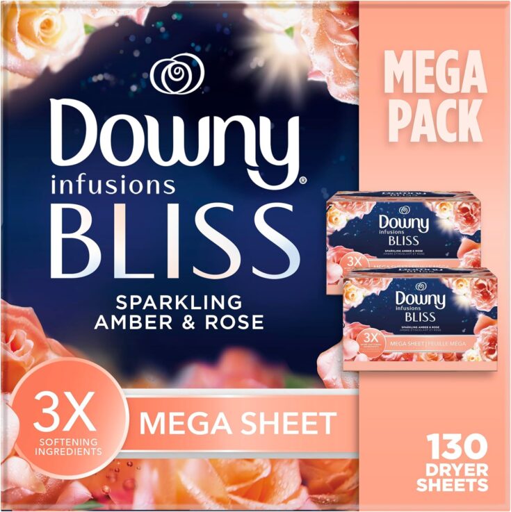 Image for Downy -Infusions BLISS Mega Dryer Sheets-Amber and Rose Scent