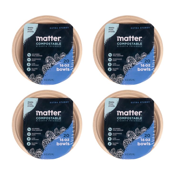 Image for Matter Compostable 16oz Bowls - 4 Pack
