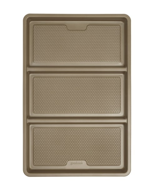 GoodCook BestBake MultiMeal Nonstick Textured Carbon Steel Divided Sheet Pan, 11_ x 17_