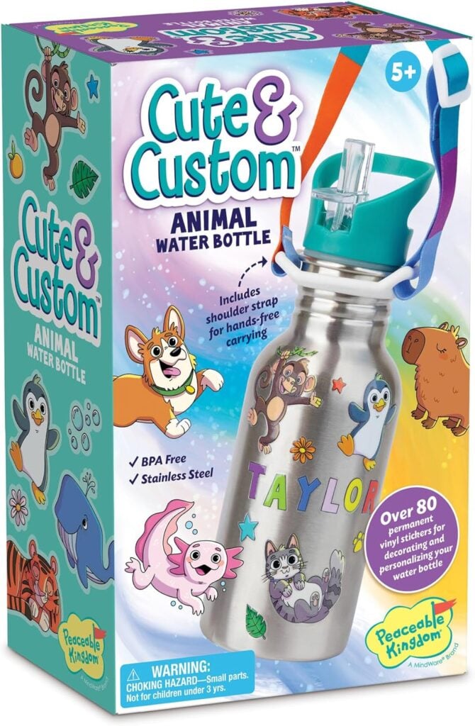 MindWare Cute & Custom Animal Water Bottle Decorating Kit