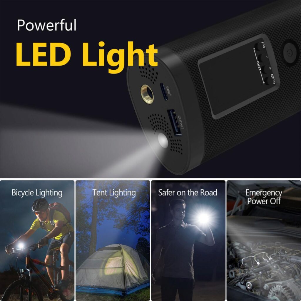 portable power bank and air inflator