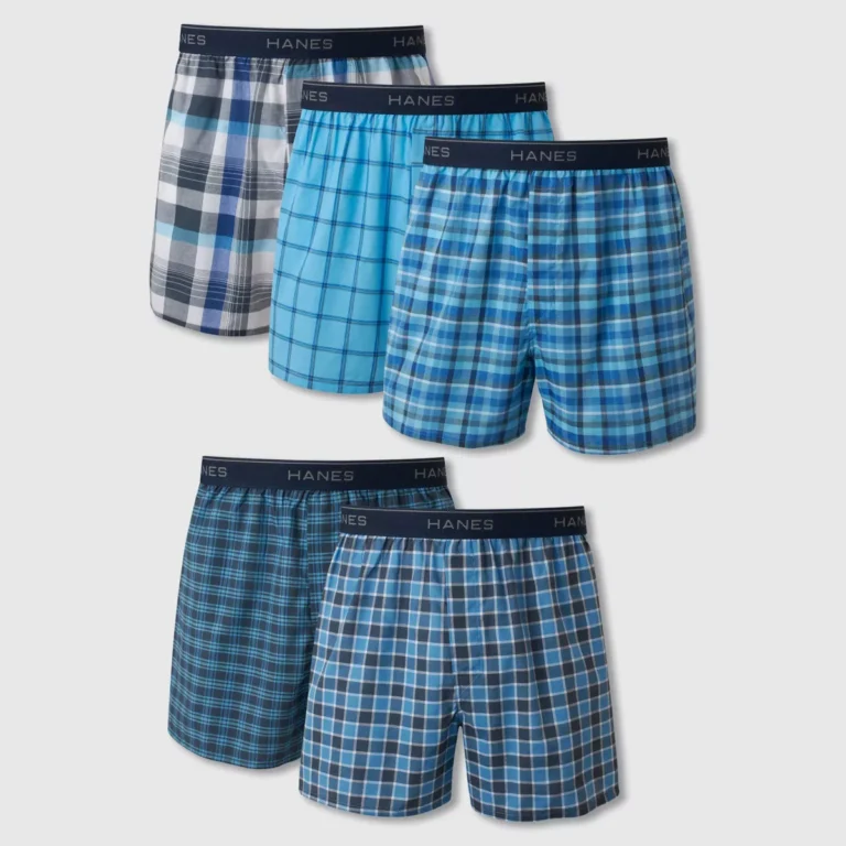 Hanes men's plaid boxers