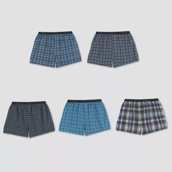Hanes men's plaid boxers