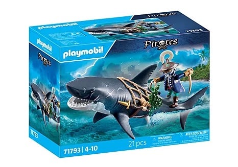 Giant Shark with Pirate