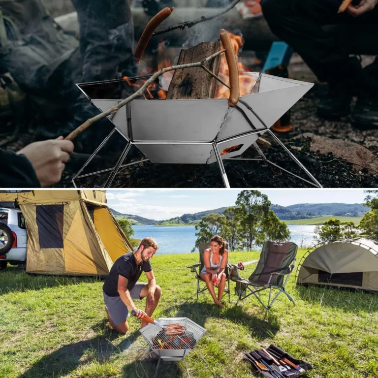 portable charcoal campfire grill