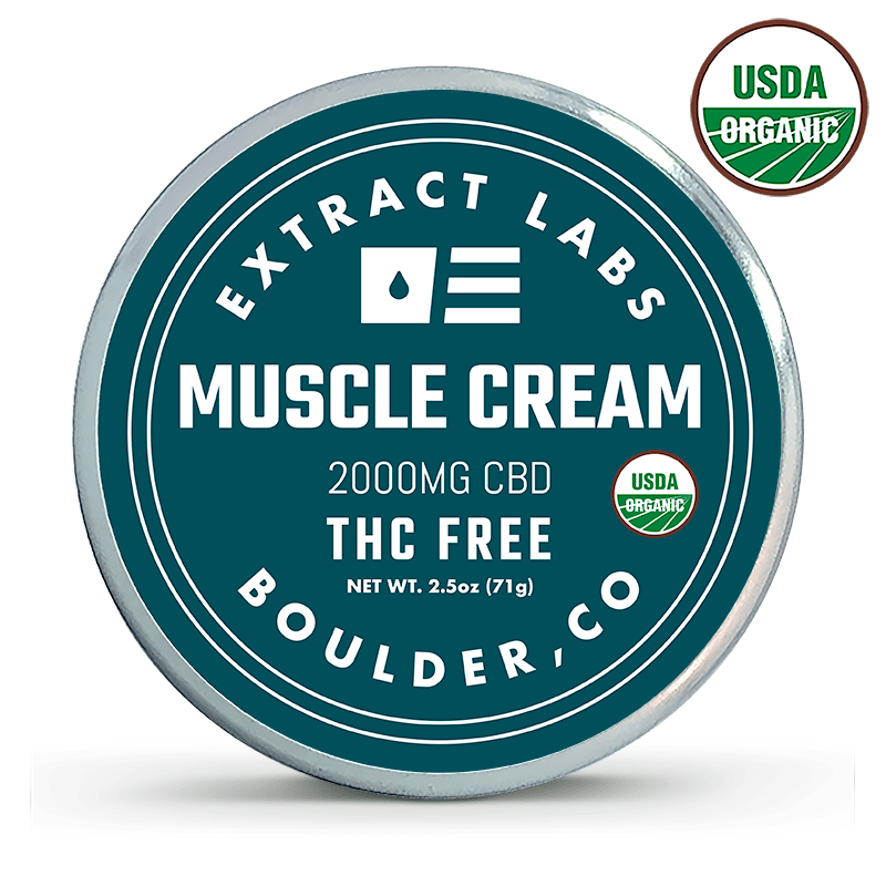 Extract Labs Organic THC Free CBD Muscle Cream offers