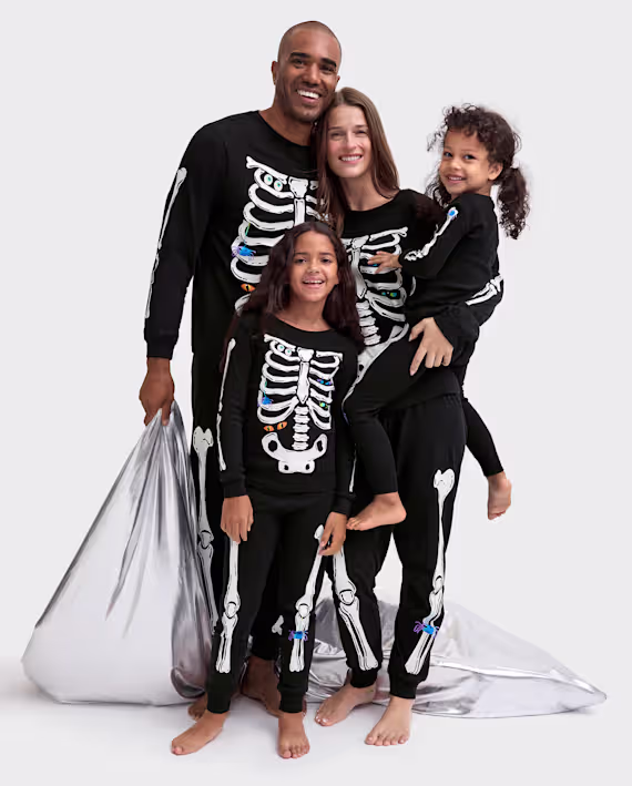 Matching Family Glow Skeleton Pajamas