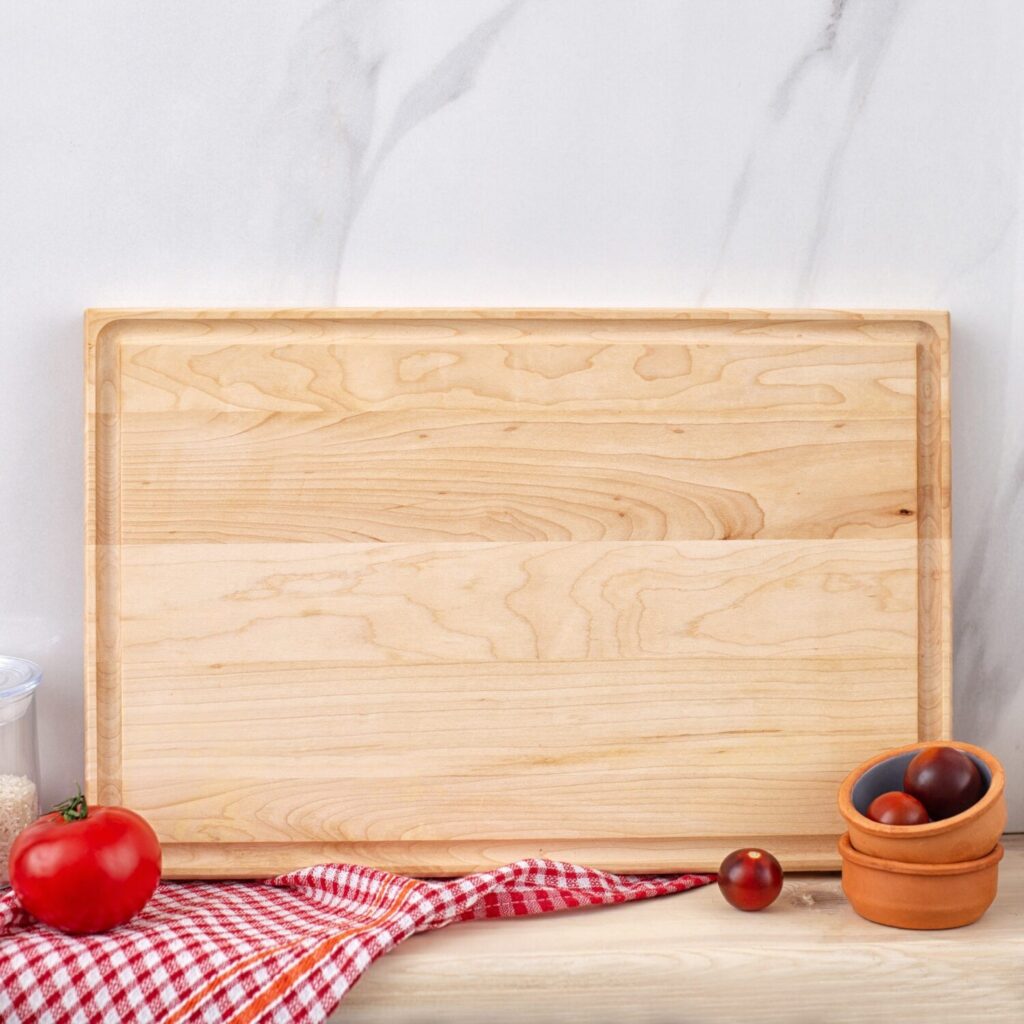 Large Cherry Cutting Board with Juice Groove (17×11) Forest Decor for fall gifts