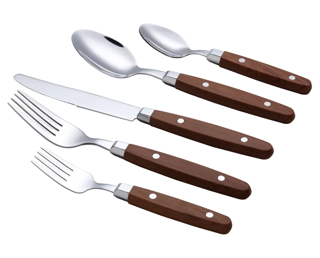 ANNOVA 20 Piece Silverware Set Stainless Steel Retro/Rivet Colorful Handle Assorted Color