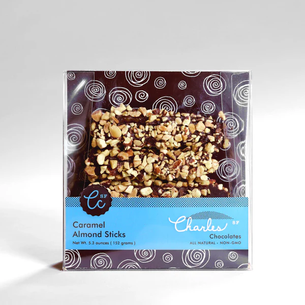 Charles Chocolate Caramel Almond Sticks for fall gifts