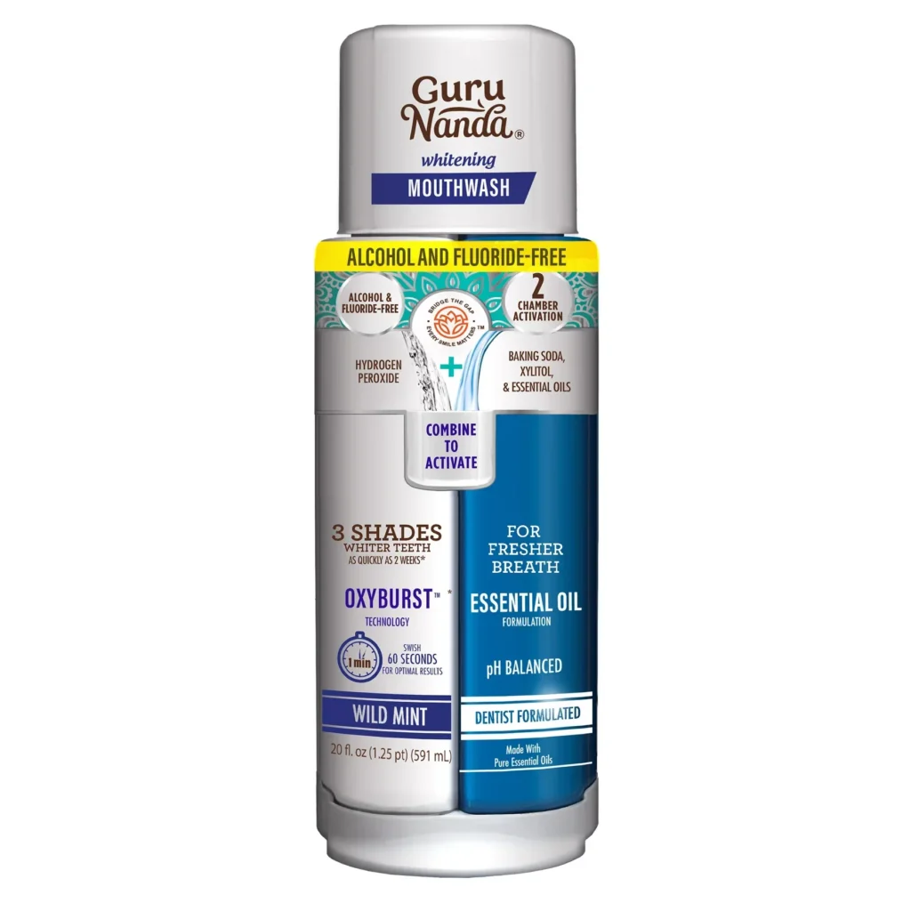 GuruNanda Dual Barrel Oxyburst Whitening Mouthwash