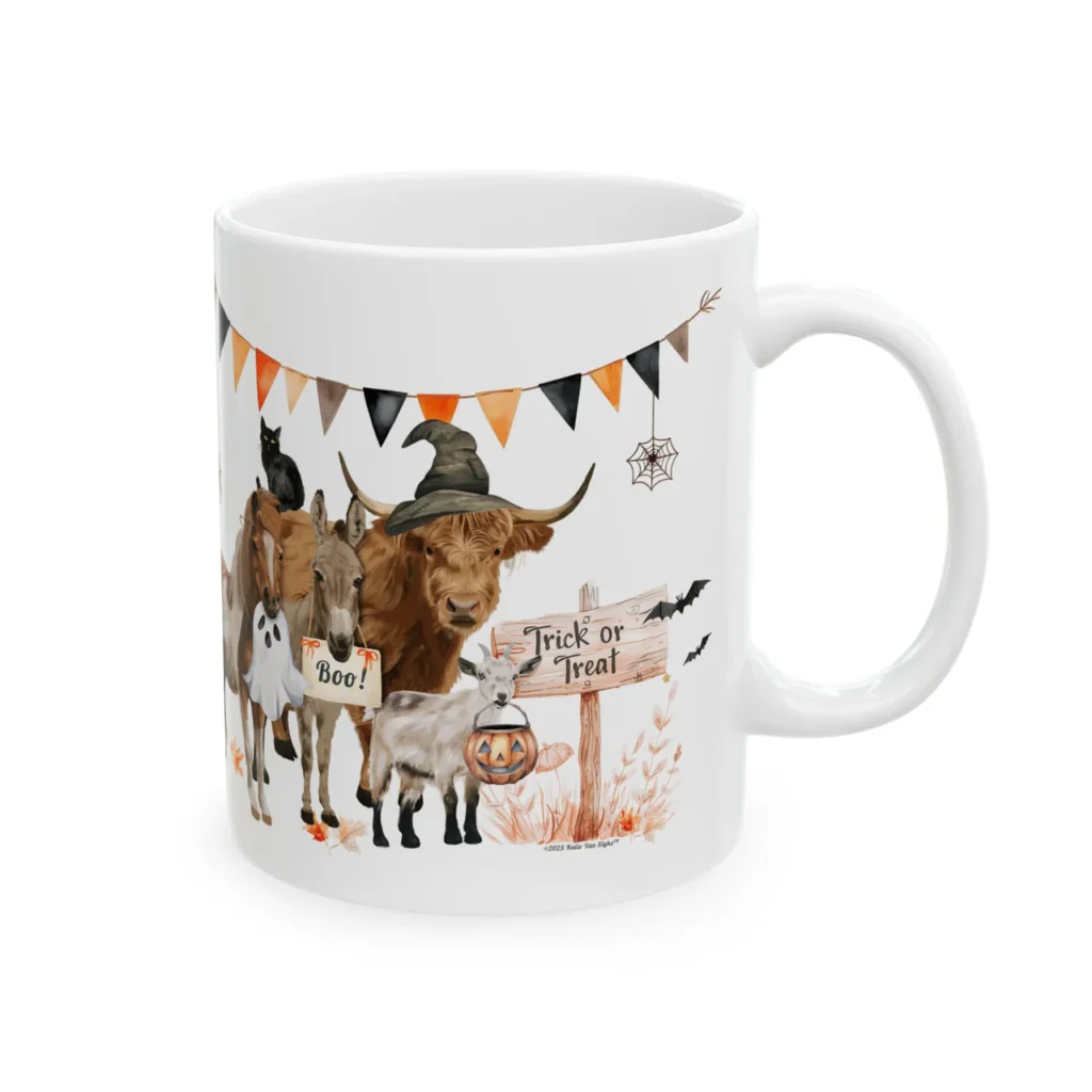 Mini Halloween Mugs by Katie Van Slyke for fall gifts