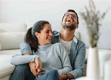 couple laughing