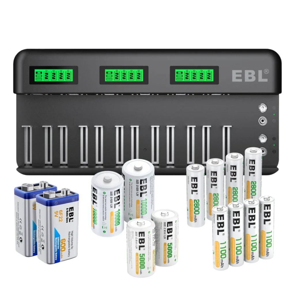 EBL 12+2 Bay Universal Battery Charger 