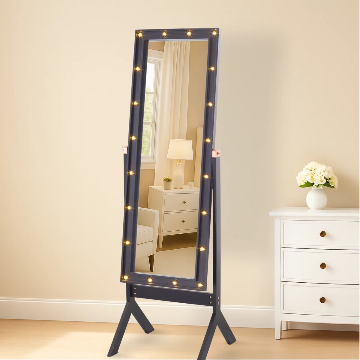 full length mirror with lights