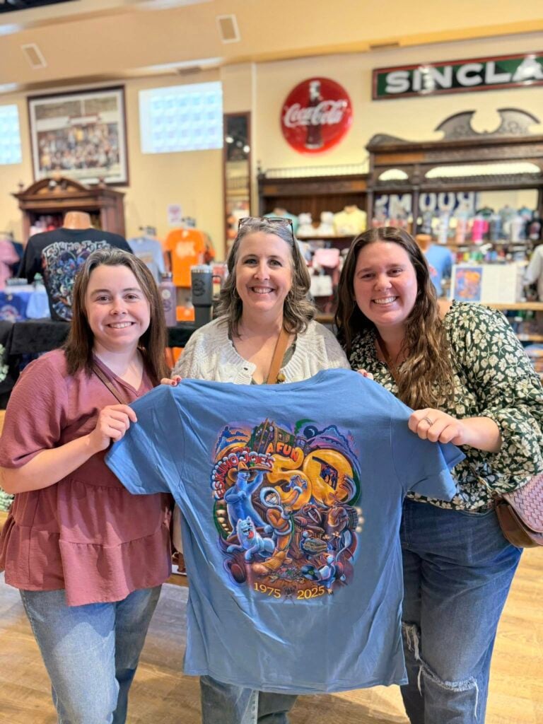 Melissa and girls at Eskimo Joe's with Tee 50th Birthday