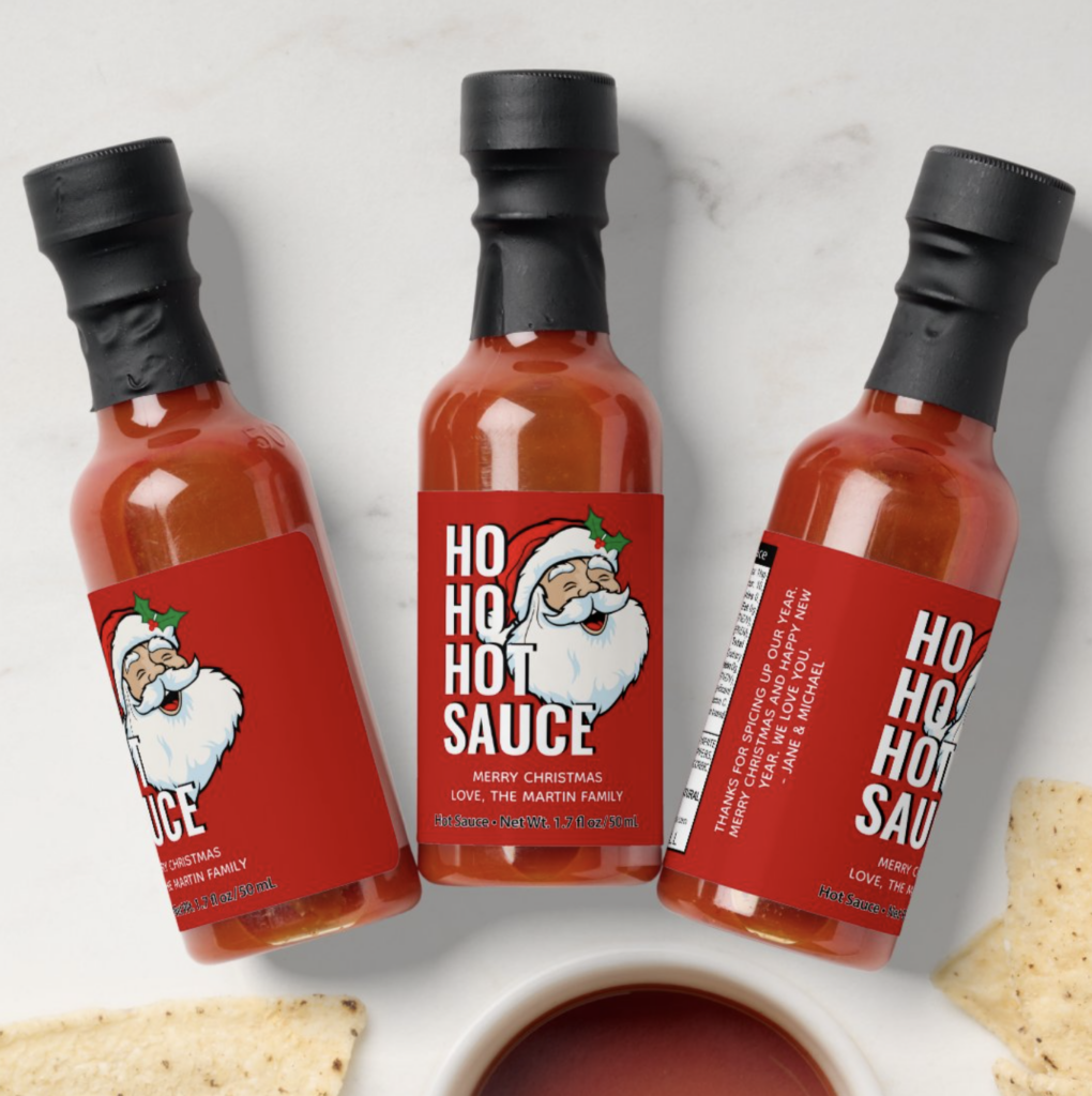 Custom “Ho Ho Hot” Sauce by ElPortoCollections on Zazzle
