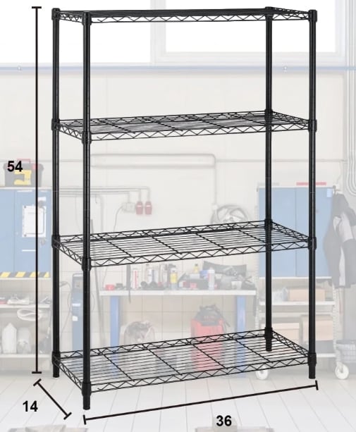 wire shelves
