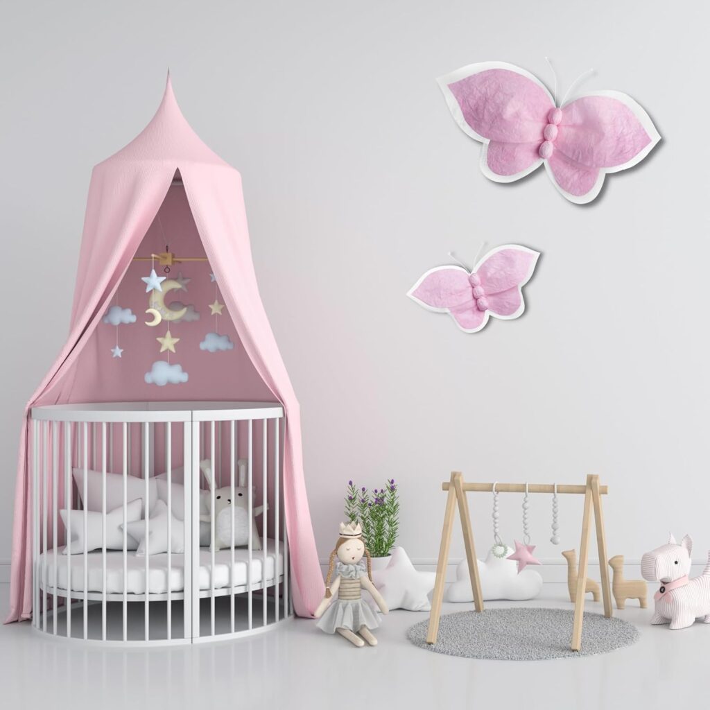 Rainbows & Lilies Pink Butterfly Wall Decor