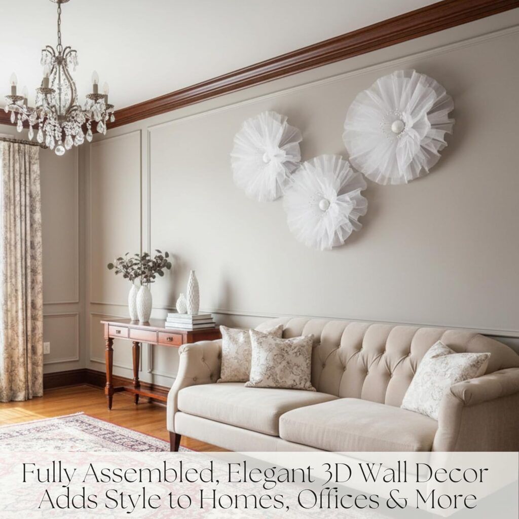 Rainbows & Lilies Giant White Artificial Flowers for Decoration