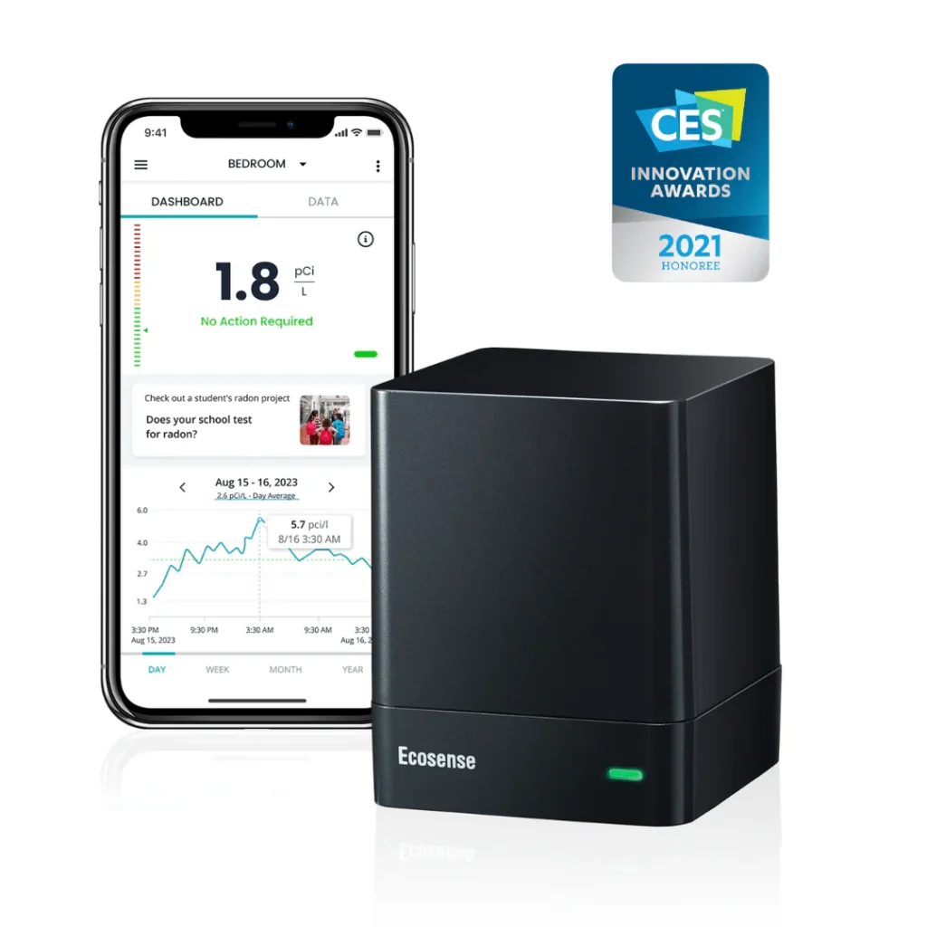 EcoQube Ecosense Radon Gas Detector Holiday Gifts