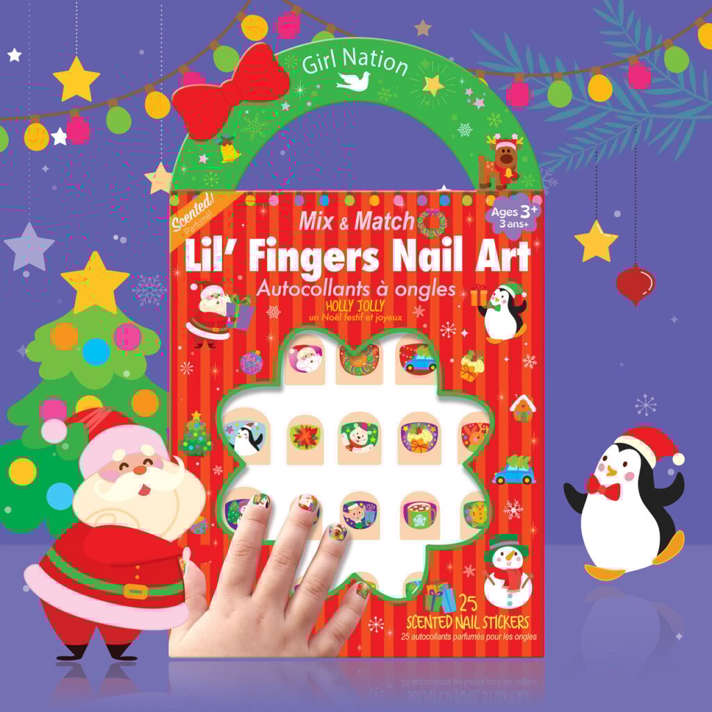 Girl Nation Holly Jolly Nail Art