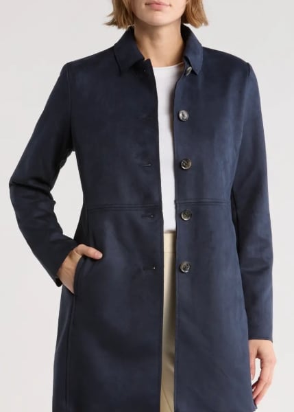 suede car coat
