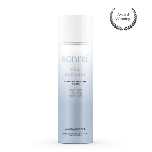 sonrei-Sea Clearly Hydrating SPF 35+ Kinetin-Growth Factor Clear Face Sunscreen Gel/Primer