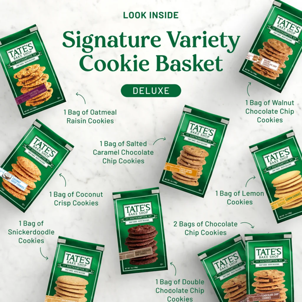 Tate's Basket Signature Variety Cookie Basket Deluxe