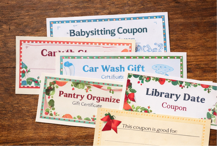 free printable gift certificates