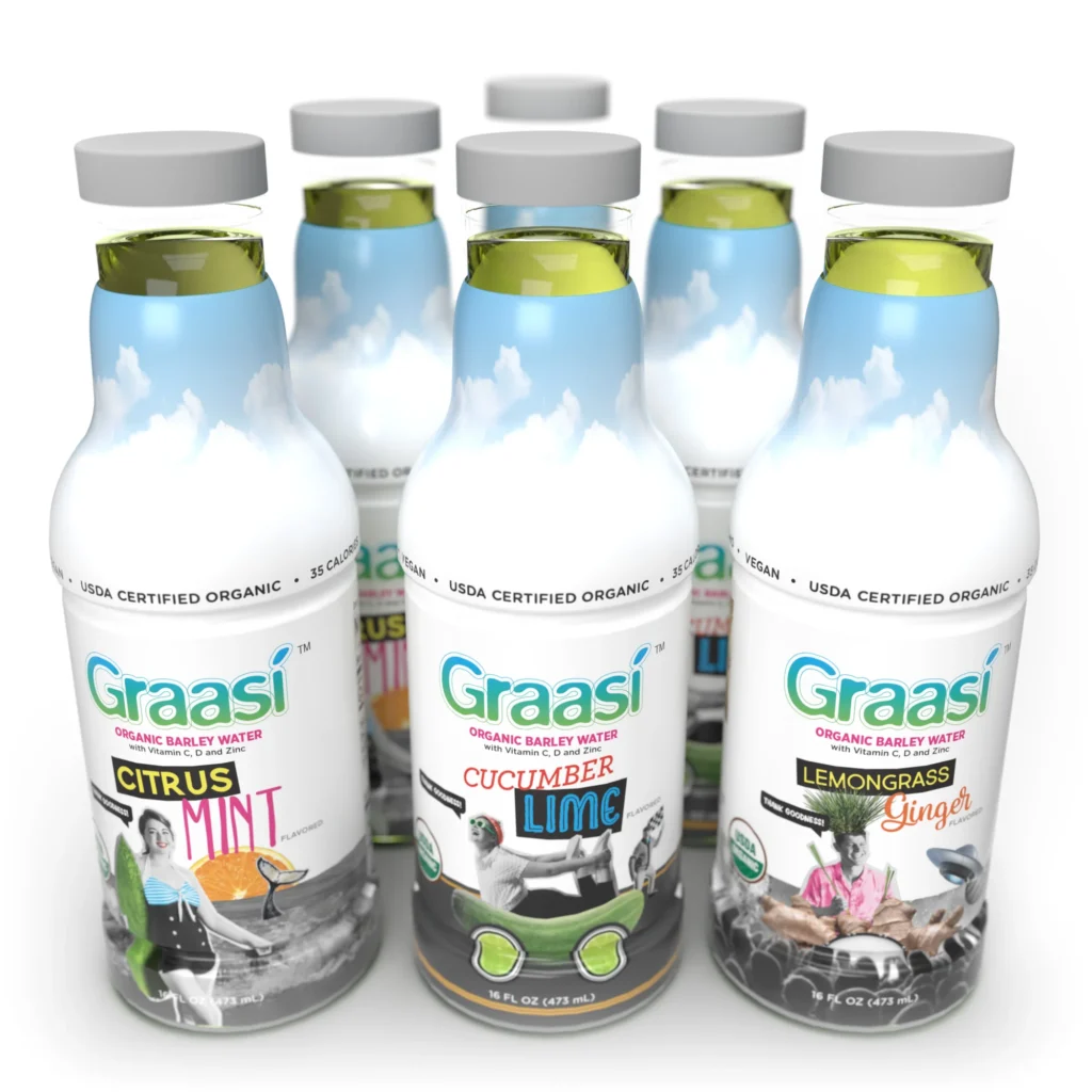Graasi Organic Barley Water Variety Pack   
